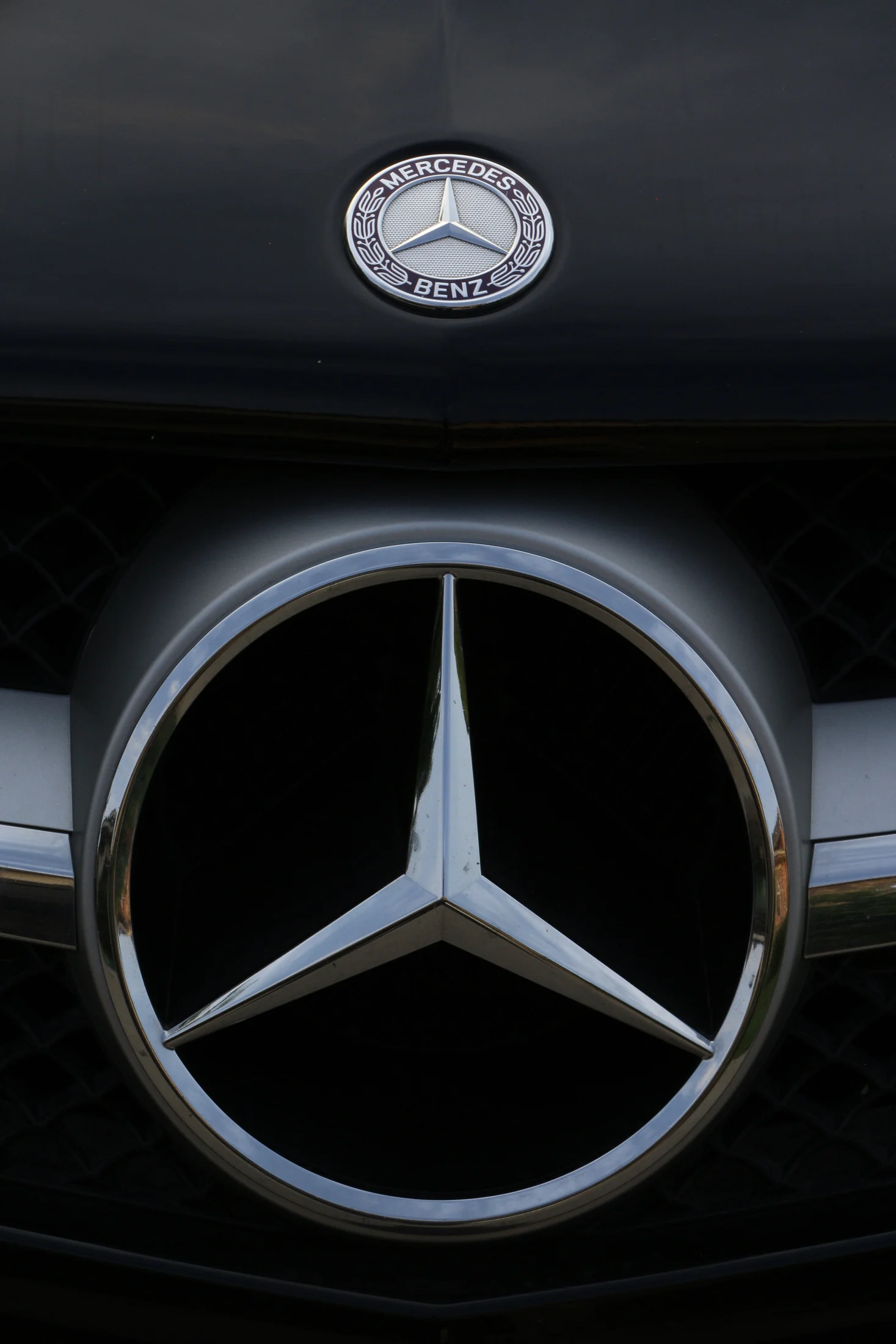 Mercedes-Benz grille emblem close-up